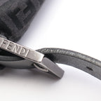 Fendi Shoulder Bag Mamma Bucket Zucchino Black Canvas Leather — view 7