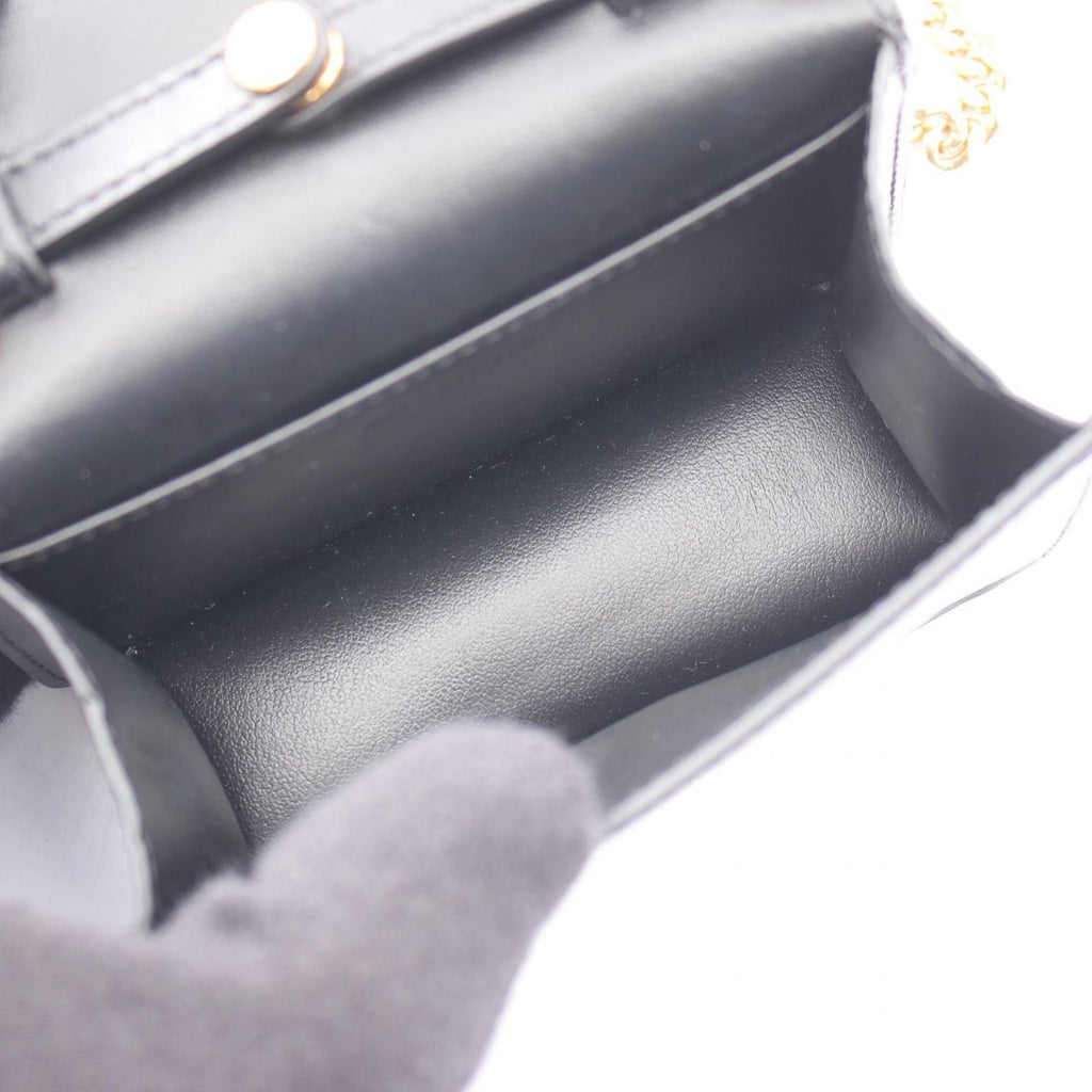 Celine Shoulder Bag Cuill Triomphe Mini Chain Black Leather — view 3