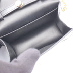 Celine Shoulder Bag Cuill Triomphe Mini Chain Black Leather — view 3