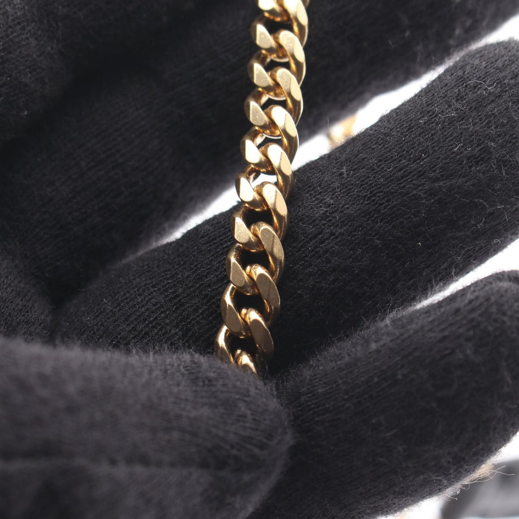 Celine Shoulder Bag Cuill Triomphe Mini Chain Black Leather — view 8