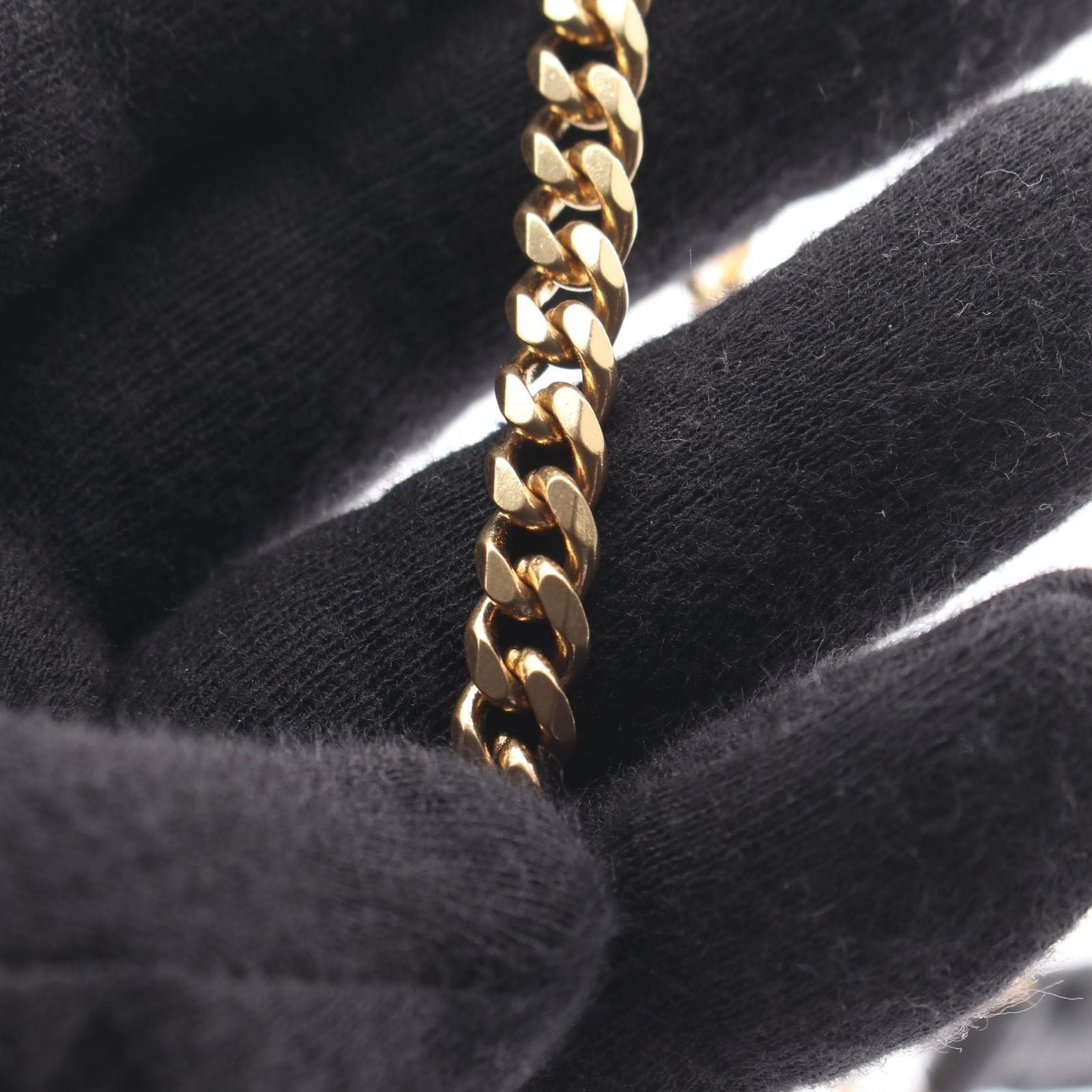 Celine Shoulder Bag Cuill Triomphe Mini Chain Black Leather — view 8