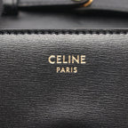 Celine Shoulder Bag Cuill Triomphe Mini Chain Black Leather — view 4