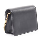 Celine Shoulder Bag Cuill Triomphe Mini Chain Black Leather — view 2