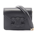 Celine Shoulder Bag Cuill Triomphe Mini Chain Black Leather