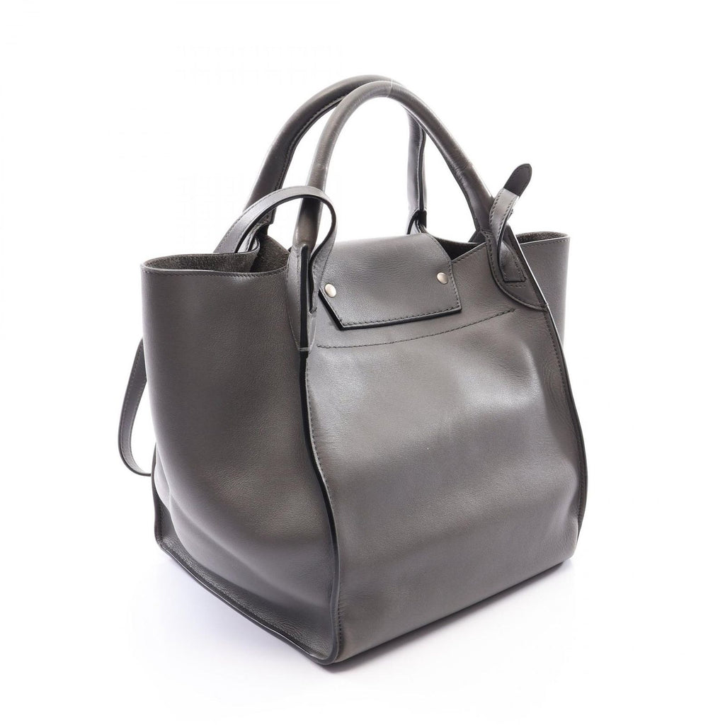 Celine Handbag Big Bag Small with Long Strap 2-Way Gray Leather — view 2