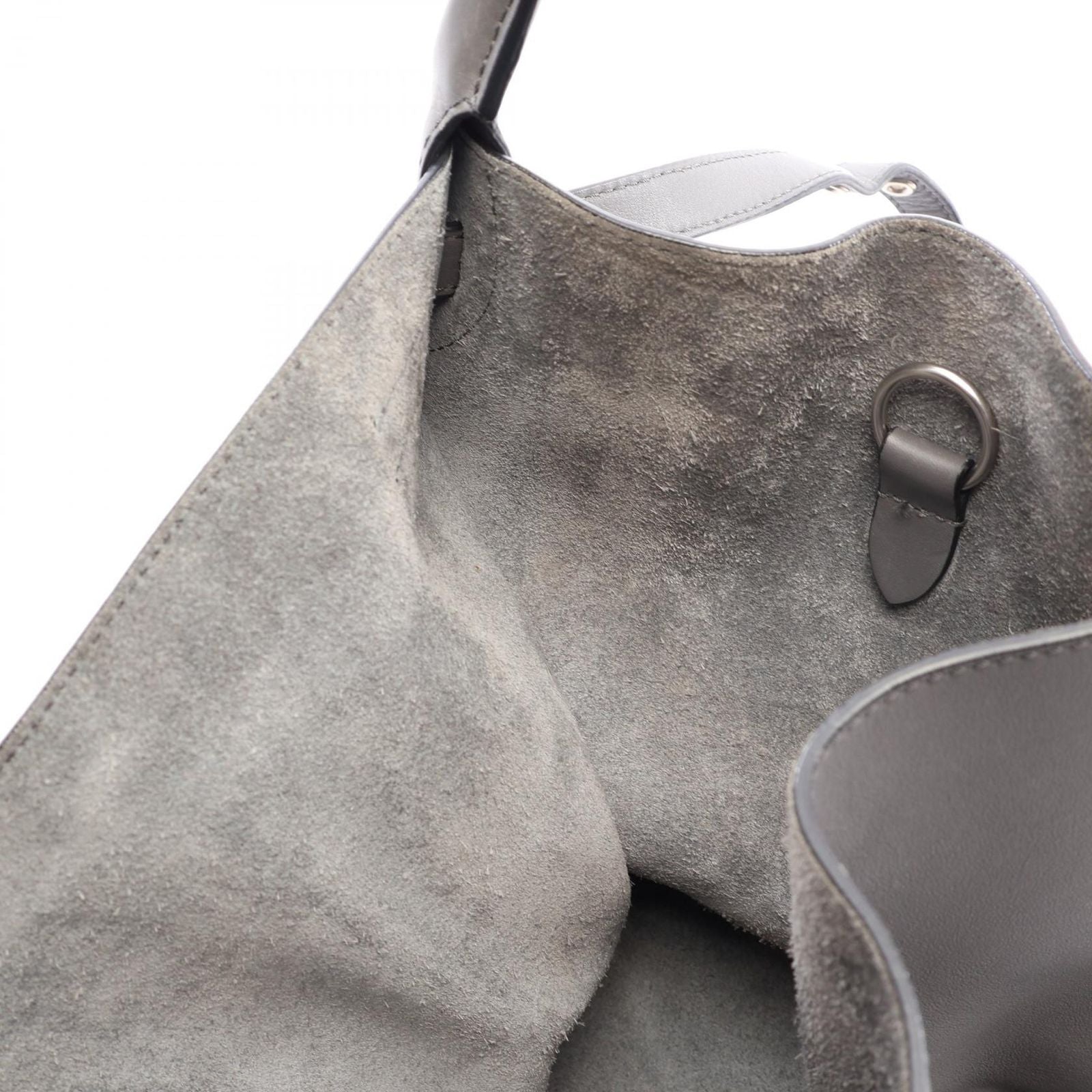 Celine Handbag Big Bag Small with Long Strap 2-Way Gray Leather — view 7