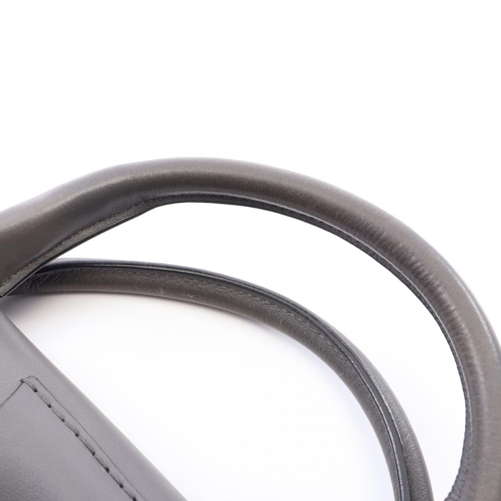 Celine Handbag Big Bag Small with Long Strap 2-Way Gray Leather — view 6