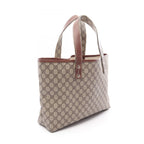 Gucci Tote GG Supreme Sherry Line Beige Brown Canvas Leather — view 2