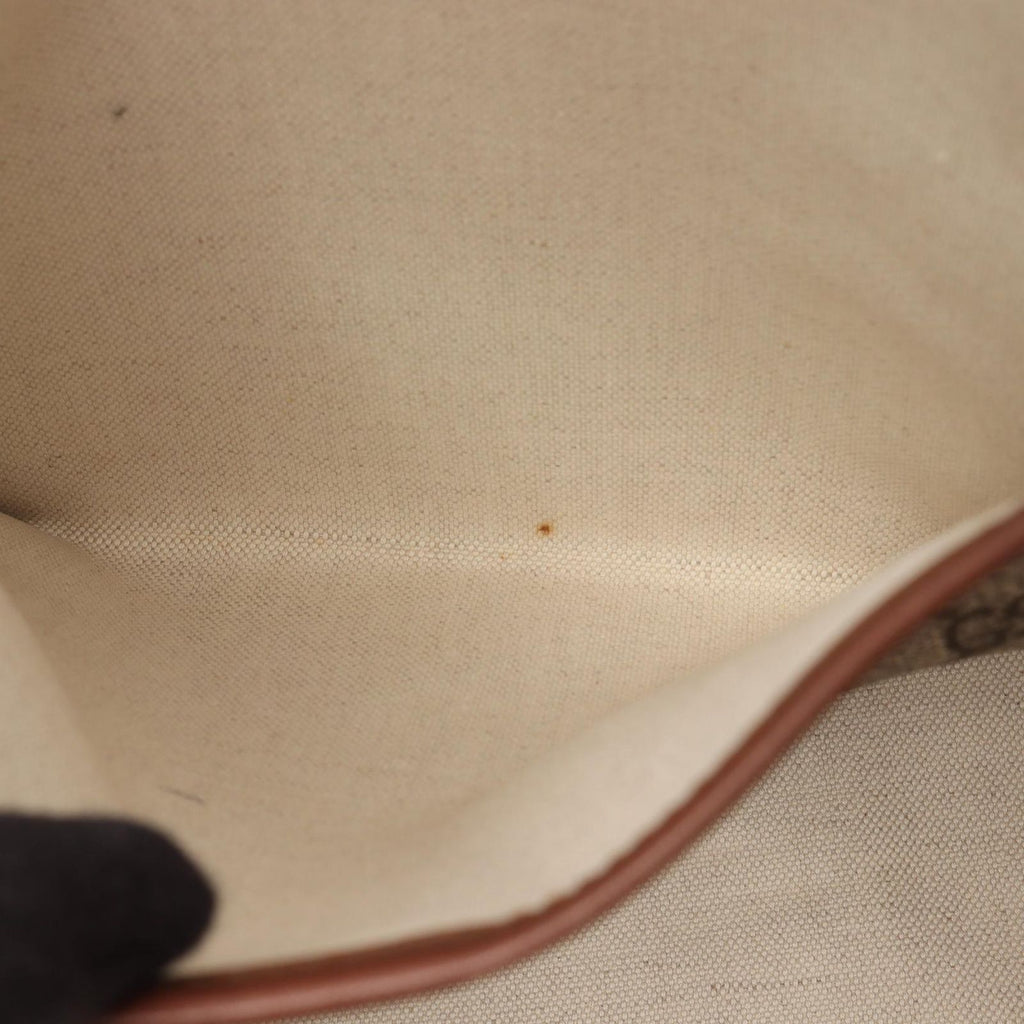 Gucci Tote GG Supreme Sherry Line Beige Brown Canvas Leather — view 5