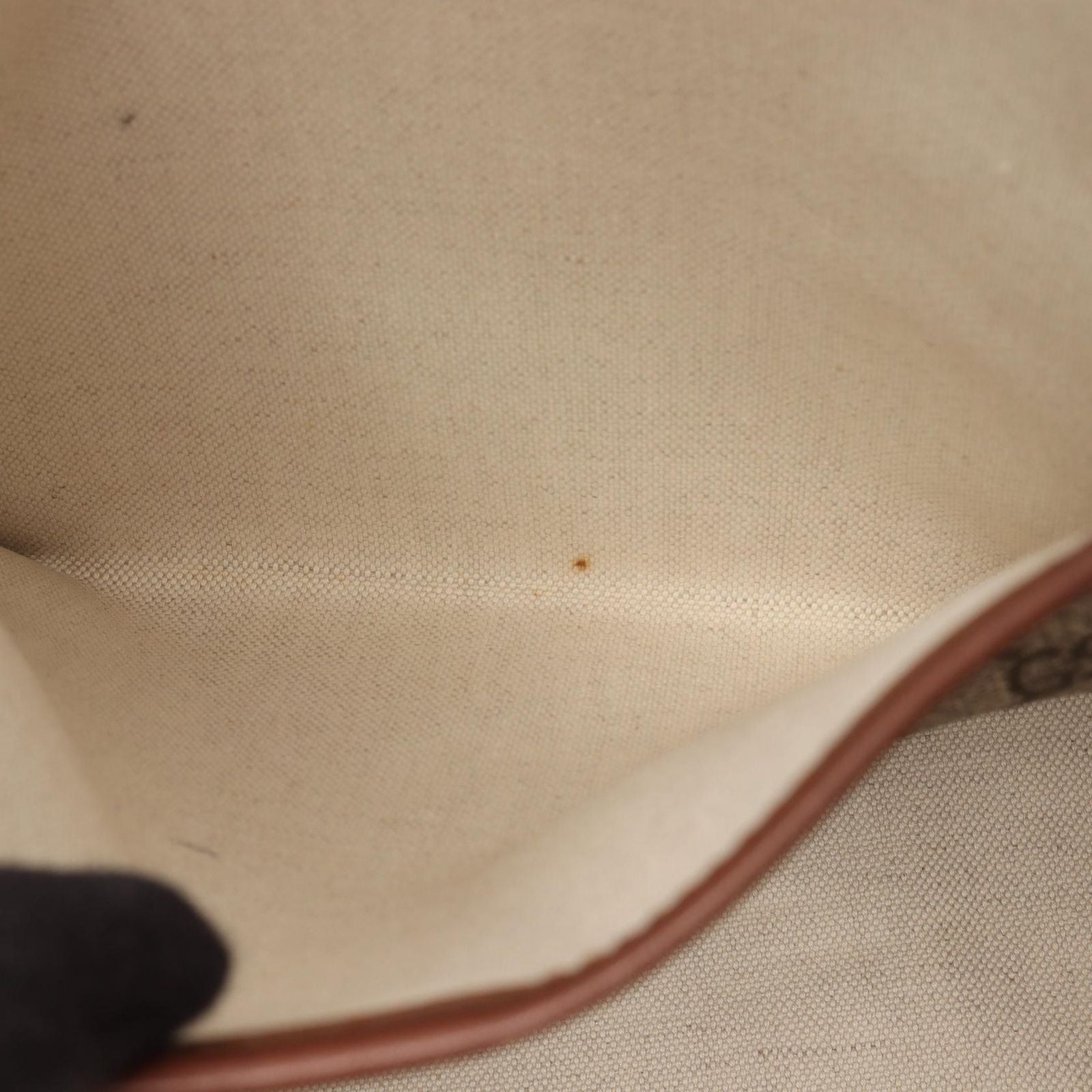 Gucci Tote GG Supreme Sherry Line Beige Brown Canvas Leather — view 5
