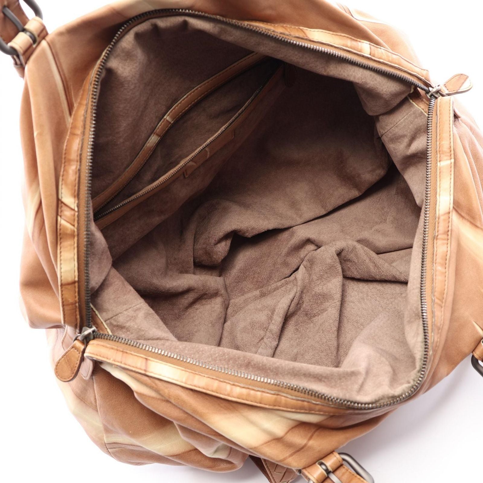 Bottega Veneta Boston Bag Intrecciato Beige Leather — view 3