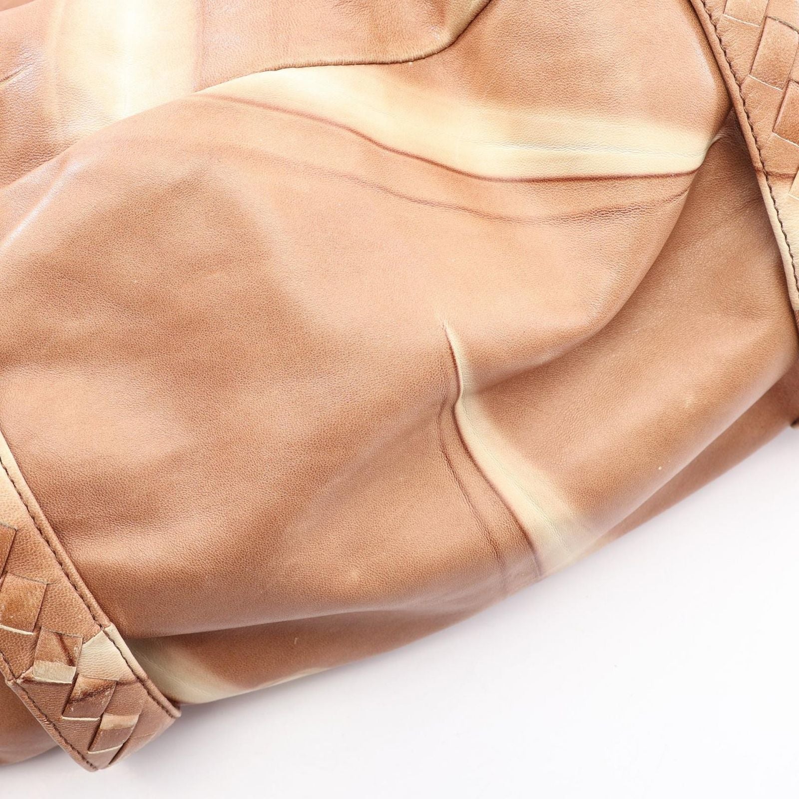 Bottega Veneta Boston Bag Intrecciato Beige Leather — view 5