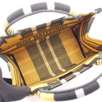 Dior Tote Book Small Check Pattern Yellow Black Canvas — view 3