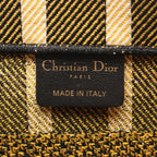 Dior Tote Book Small Check Pattern Yellow Black Canvas — view 4