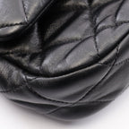 Chanel Shoulder Bag Quilted Black Leather Small Flap Chain — view 7