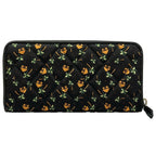 Prada Wallet Black Orange Green Zip Around Palm Tree Pattern Leather — view 2