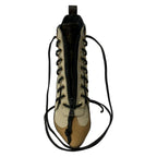 Louis Vuitton Short Boots 36 Beige Black Light Brown Lace Up Zip Up Leather — view 5
