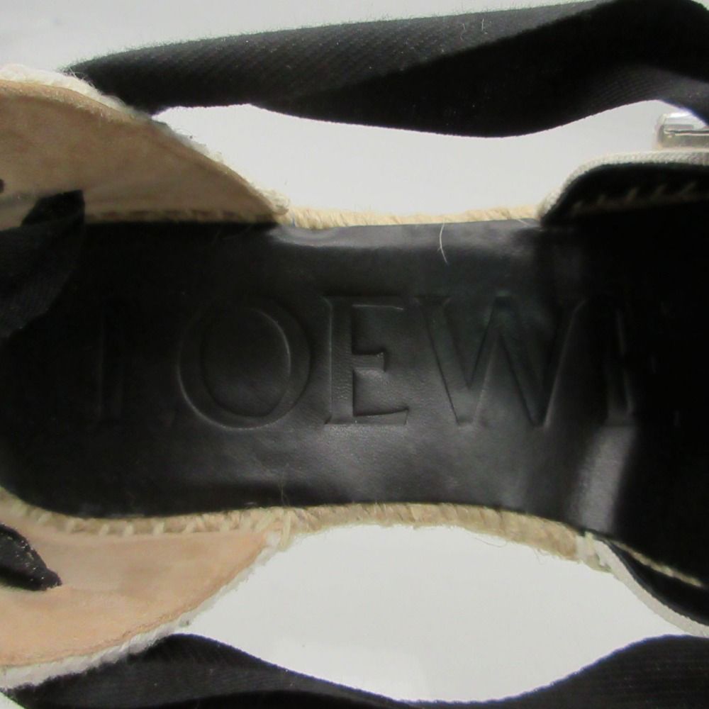 Loewe Sandals Espadrilles Bijou Ribbon Shoes Black — view 5