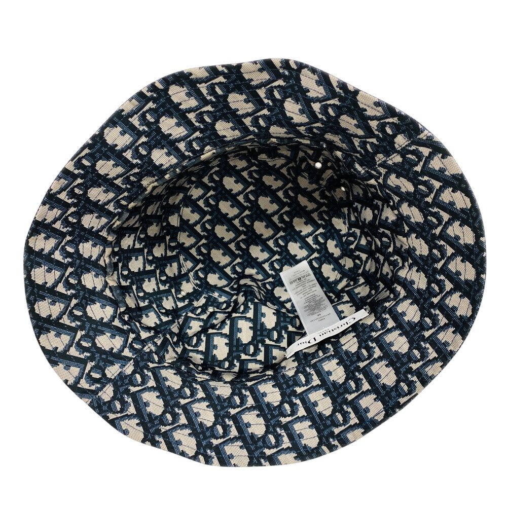 Dior Teddy D Oblique Reversible Bucket Hat Navy — view 6