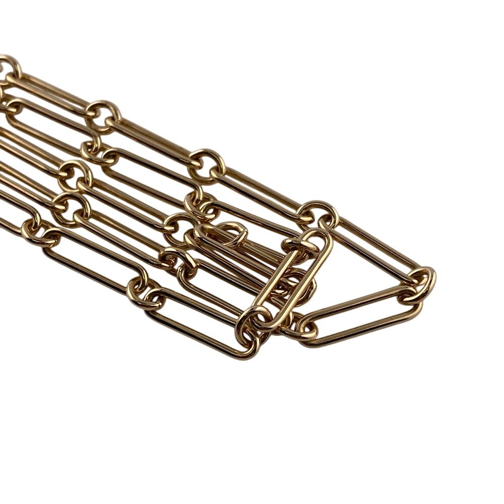 Hermes Cavalier Necklace Chain Brown — view 6