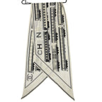 Chanel Scarf CC Logo Silk Train Off White Gray — view 2