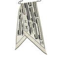 Chanel Scarf CC Logo Silk Train Off White Gray