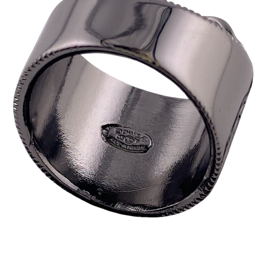Chanel Mademoiselle CC Logo Ring Black — view 8