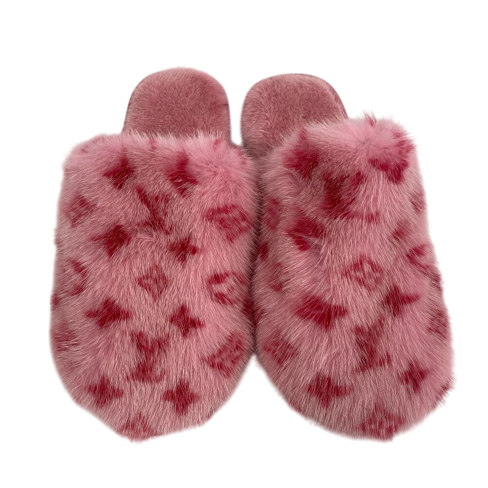 Louis Vuitton LV Suit Line Mules Slippers Monogram Shoes Pink — view 2