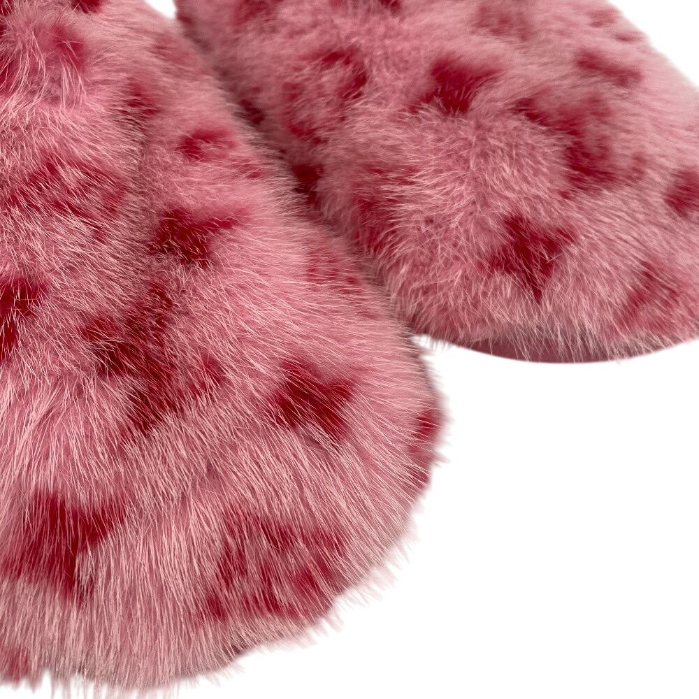 Louis Vuitton LV Suit Line Mules Slippers Monogram Shoes Pink — view 4