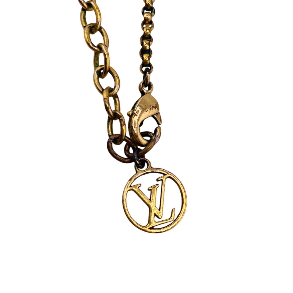 Louis Vuitton e by Night LV Circle Necklace Chain Gold — view 7