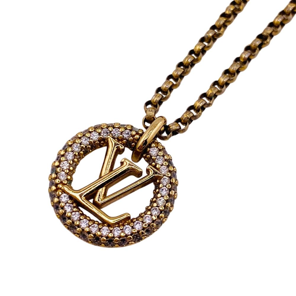 Louis Vuitton e by Night LV Circle Necklace Chain Gold — view 3