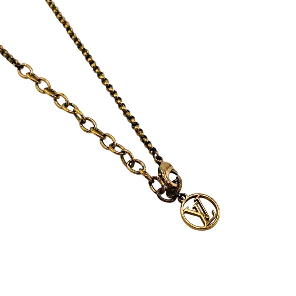 Louis Vuitton e by Night LV Circle Necklace Chain Gold — view 6