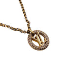Louis Vuitton e by Night LV Circle Necklace Chain Gold — view 4