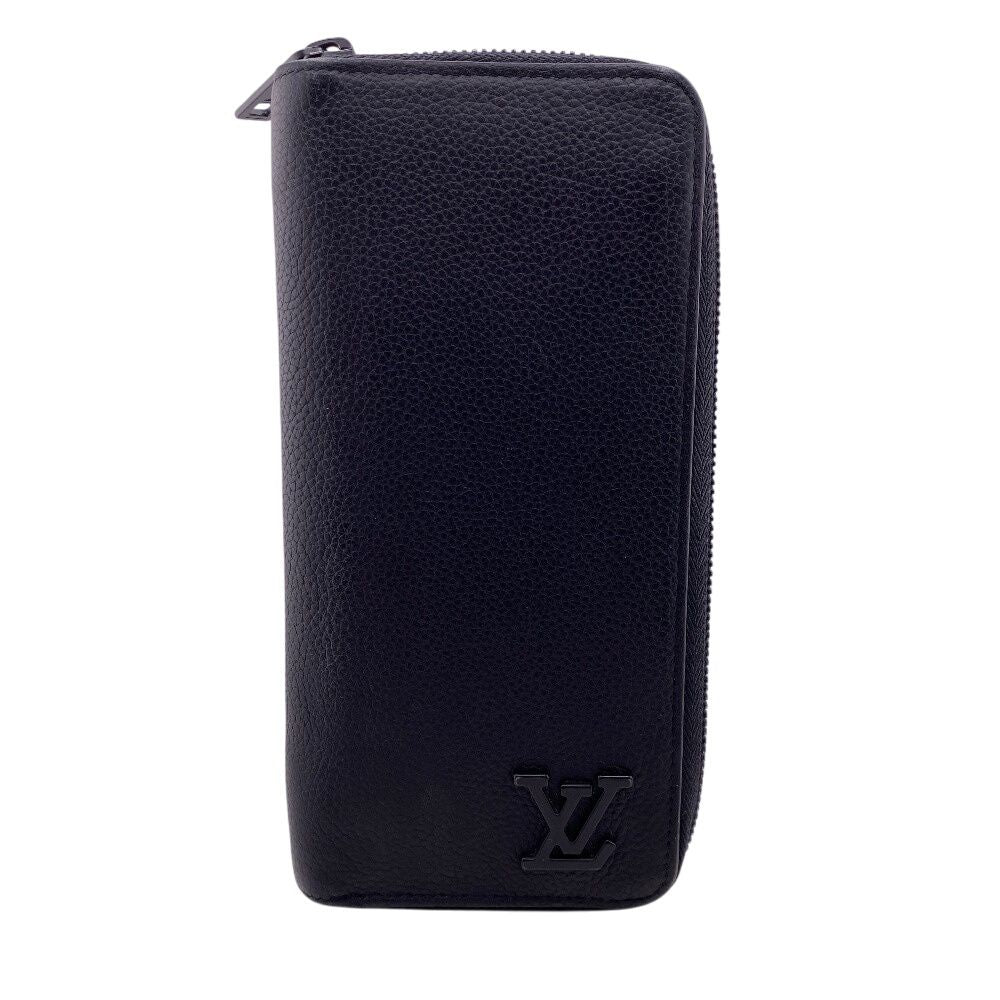Louis Vuitton Wallet Zippy Vertical LV Aerogram Card Coin Purse Black