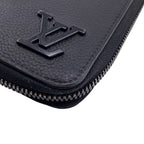 Louis Vuitton Wallet Zippy Vertical LV Aerogram Card Coin Purse Black — view 3