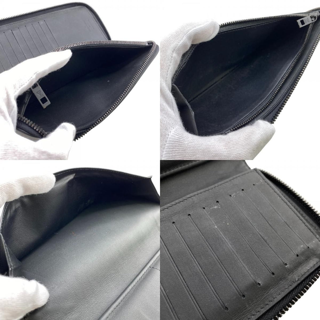 Louis Vuitton Wallet Zippy Vertical LV Aerogram Card Coin Purse Black — view 8