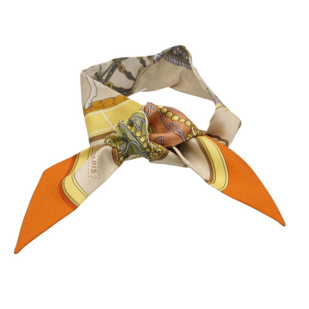 Hermes Scarf Twilly Grand Apara Beige Multicolor — view 4