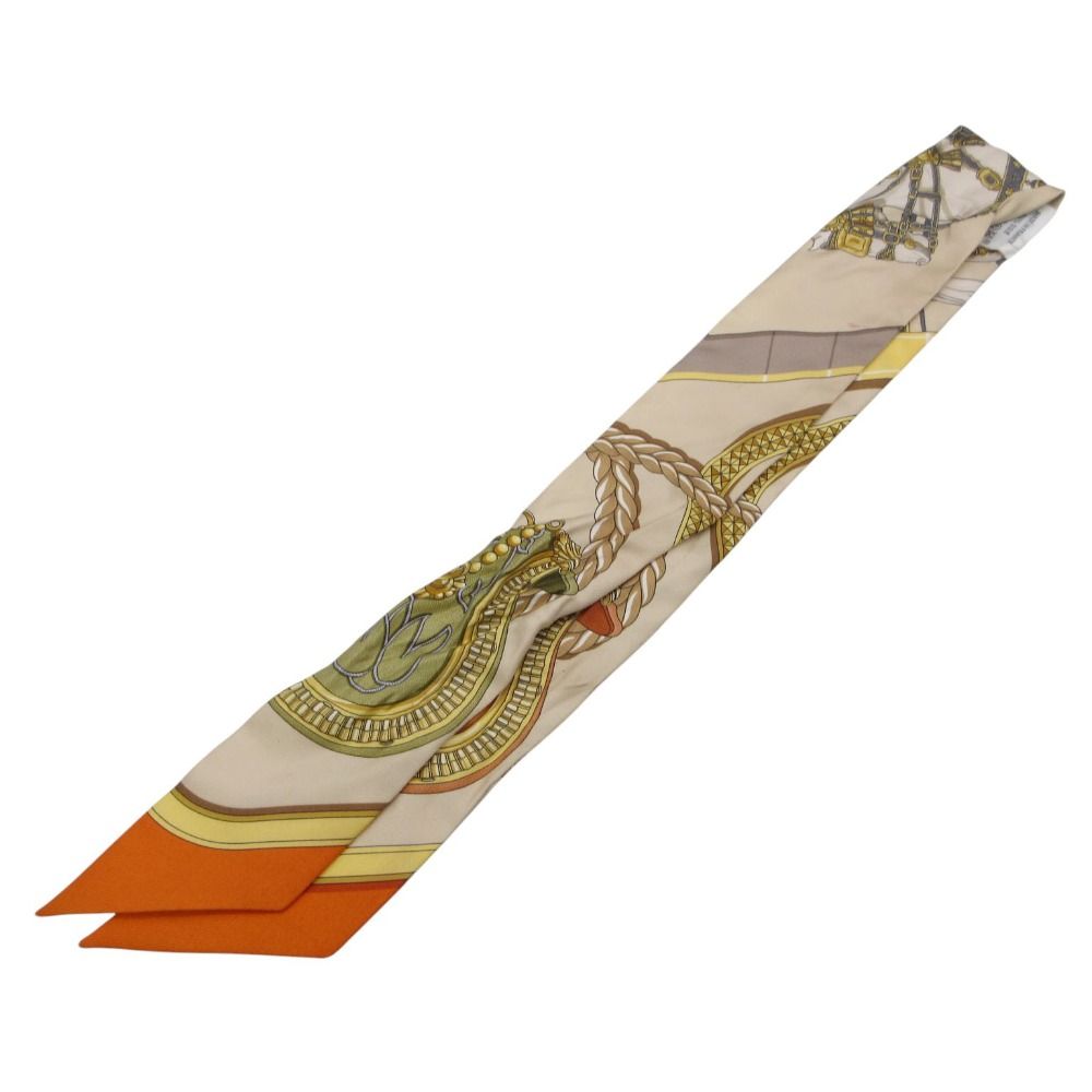 Hermes Scarf Twilly Grand Apara Beige Multicolor — view 3