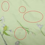 Hermes Scarf Carre 90 Silk Fleur Et Plume Floral Feather Green — view 4