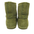 Loewe Boots Suede Short Lago Shoes Khaki Green — view 3