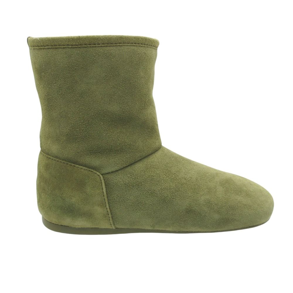 Loewe Boots Suede Short Lago Shoes Khaki Green — view 4