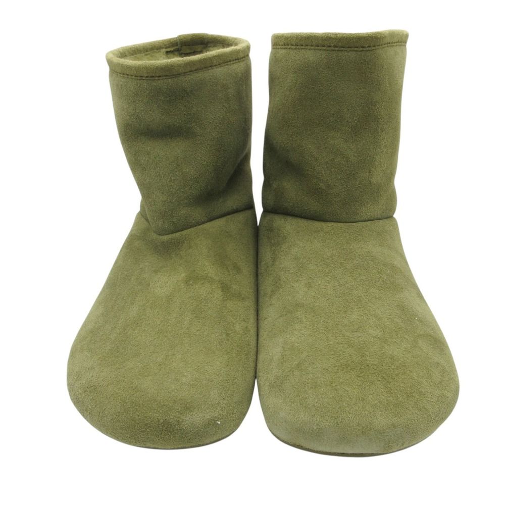 Loewe Boots Suede Short Lago Shoes Khaki Green — view 2