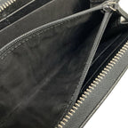Gucci Wallet Interlocking Black Zip Around Leather — view 4