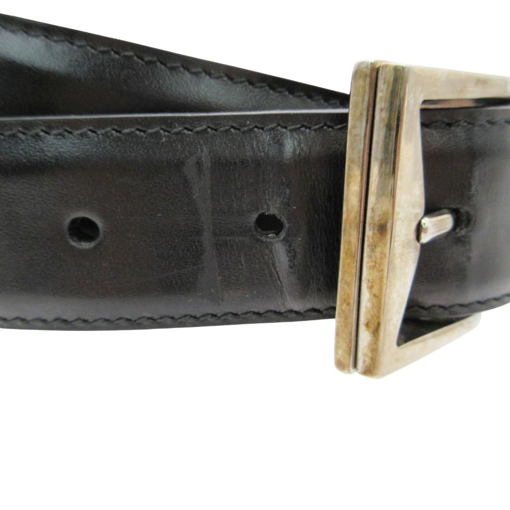 Gucci Belt Calfskin GG Pattern Lining Leather Brown — view 3
