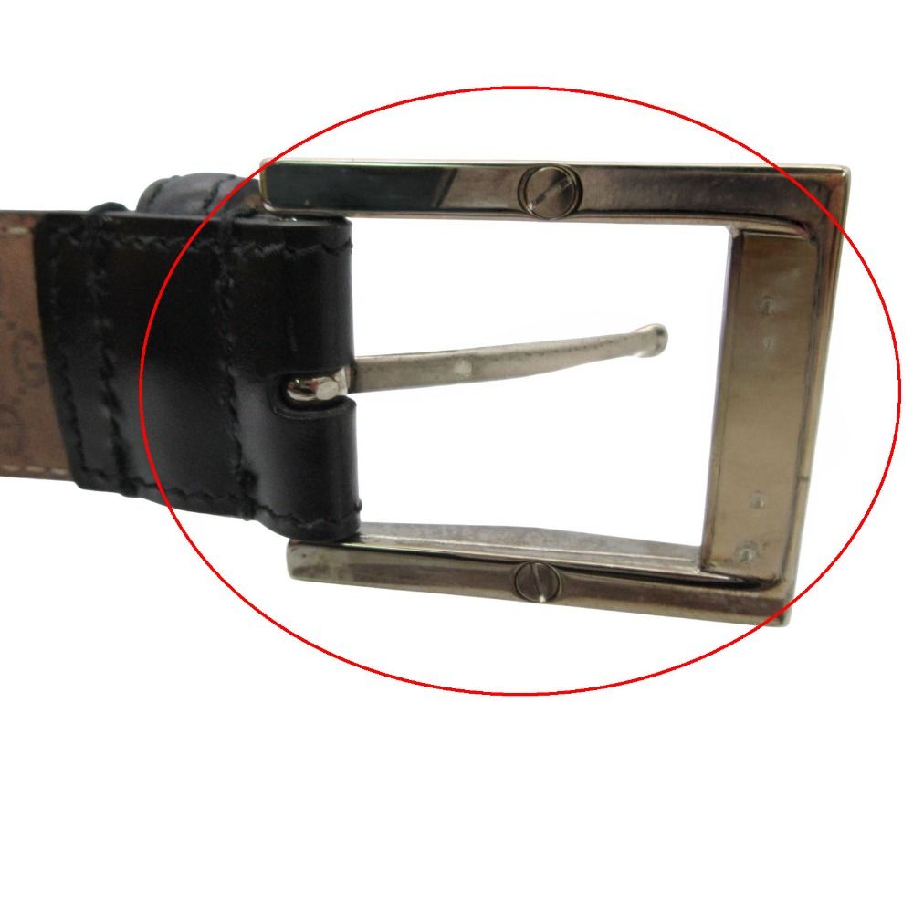 Gucci Belt Calfskin GG Pattern Lining Leather Brown — view 9
