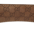 Gucci Belt Calfskin GG Pattern Lining Leather Brown — view 7