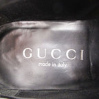 Gucci Dress Shoes Leather Horsebit Loafers Business Silver Black — view 7