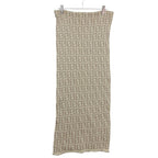 Fendi Scarf Zucca Pattern Wool Large Shawl 50 Beige — view 3