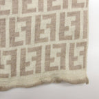 Fendi Scarf Zucca Pattern Wool Large Shawl 50 Beige — view 4