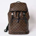 Louis Vuitton Zack Backpack Monogram Macassar Canvas Brown Silver